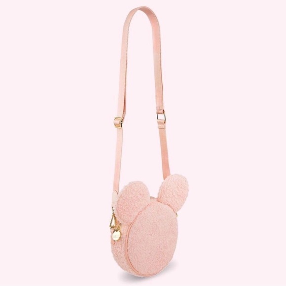NWT Stoney Clover Lane Mickey Mouse Pink Crossbody Bag Sherpa Disney - Picture 7 of 10